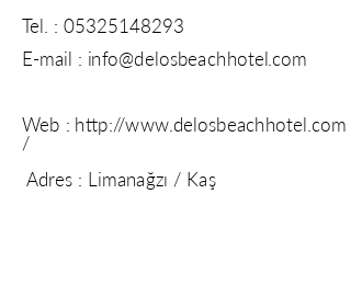 Delos Beach Hotel iletiim bilgileri